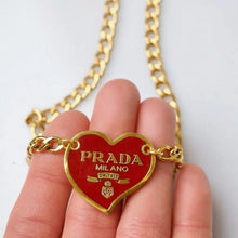 Load image into Gallery viewer, Reluxe Vintage Prada Heart On Chain Necklace