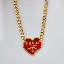 Load image into Gallery viewer, Reluxe Vintage Prada Heart On Chain Necklace