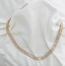 Load image into Gallery viewer, Reluxe Vintage Necklaces CZ Rectangular Tennis Necklace
