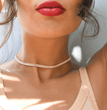Load image into Gallery viewer, Reluxe Vintage Necklaces CZ Rectangular Tennis Necklace
