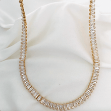 Load image into Gallery viewer, Reluxe Vintage Necklaces CZ Rectangular Tennis Necklace
