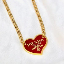 Load image into Gallery viewer, Reluxe Vintage Prada Heart On Chain Necklace
