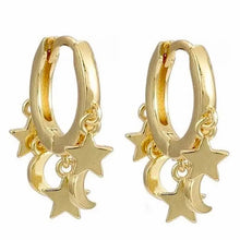 Load image into Gallery viewer, Reluxe Vintage Earrings Starry Night Hoop Earrings
