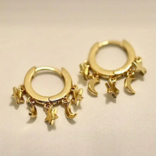 Load image into Gallery viewer, Reluxe Vintage Earrings Starry Night Hoop Earrings
