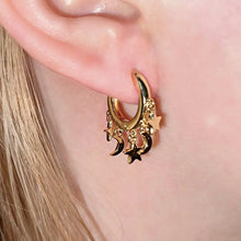 Load image into Gallery viewer, Reluxe Vintage Earrings Starry Night Hoop Earrings
