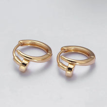 Load image into Gallery viewer, Reluxe Vintage Spiral Nail Huggie Hoops
