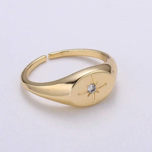 Reluxe Vintage Star Ring Gold