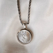 Load image into Gallery viewer, Reluxe Vintage YSL Silver Button Necklace
